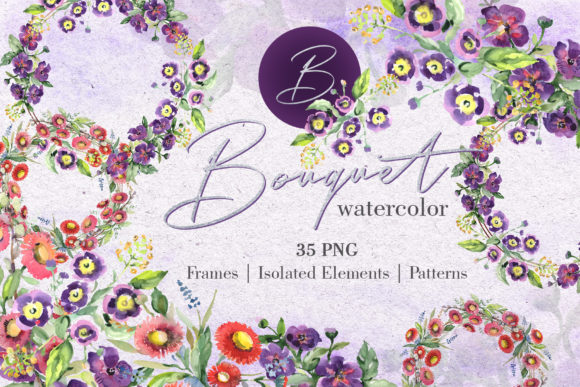 Bouquet with Wildflowers Watercolor Png Review