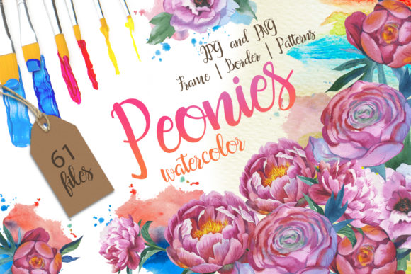 Colorful Peonies Watercolor Flower Set Review