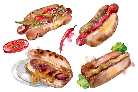 Korean Hot Dog Watercolor Illustrations Review