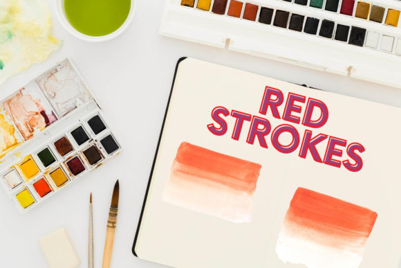 Red Watercolor Splash Collection Illustrations
