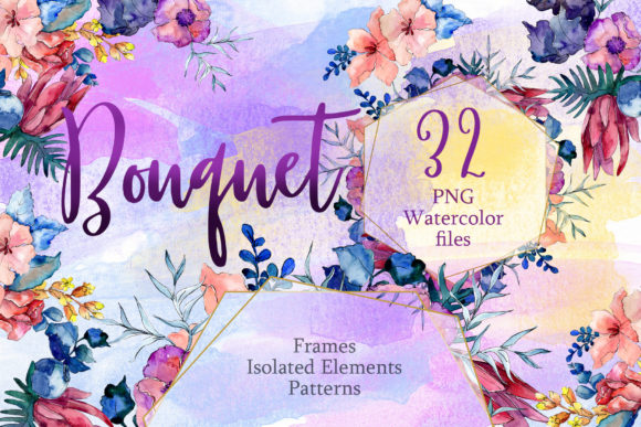Watercolor Flower Bouquet Illustrations Review
