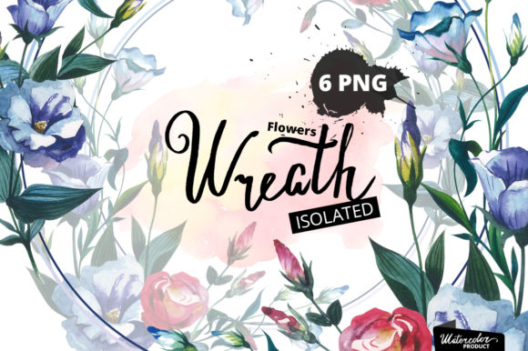 Watercolor Flower Wreath PNG Set Review