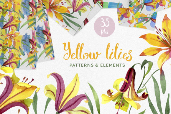 Yellow Lily Flowers Watercolor Embroidery Review